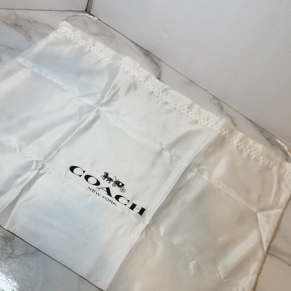 New Authentic Coach Polyester White Storage Bag / Dust Bag